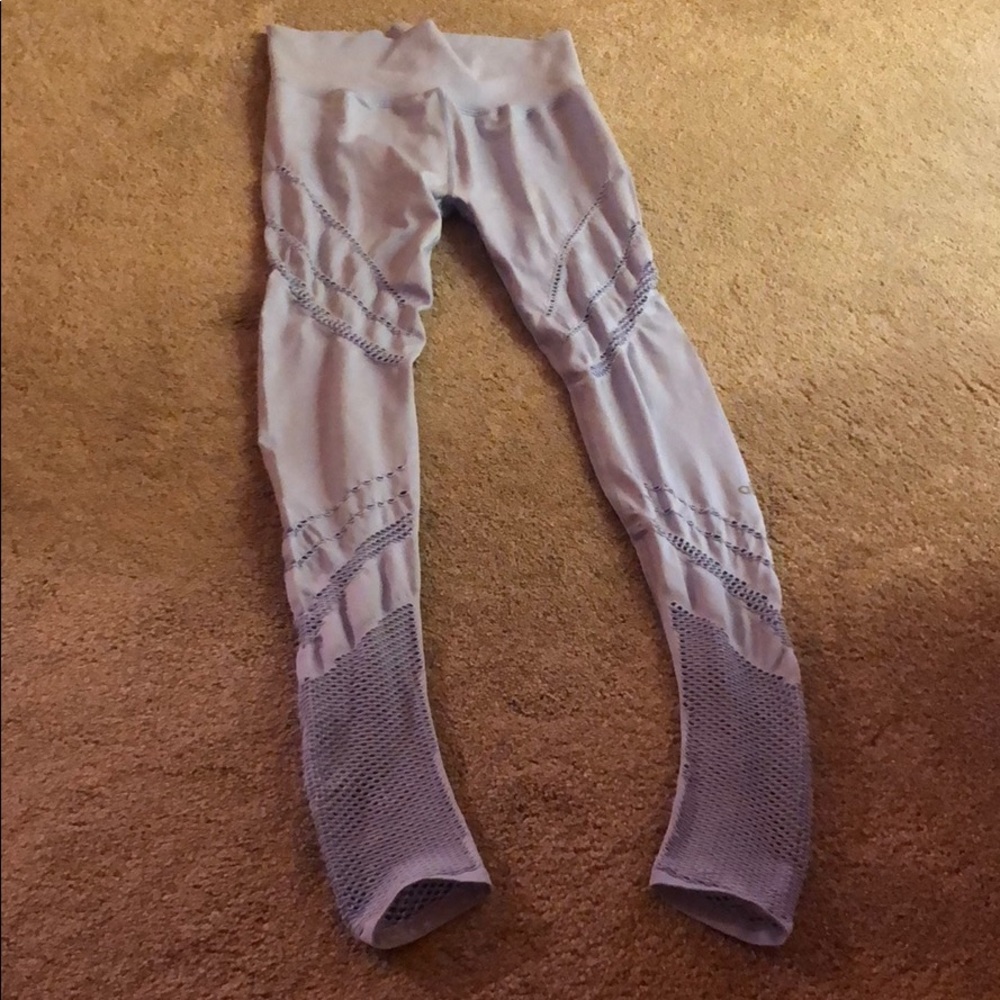Light blue Ali leggings open lattice on sides